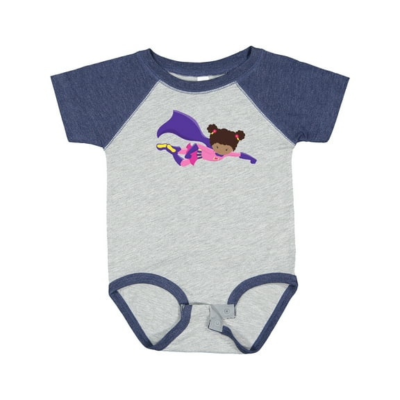 Inktastic African American Girl, Cape, Superhero Girl Girls Baby Bodysuit