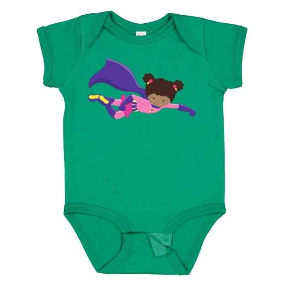 Inktastic African American Girl, Cape, Superhero Girl Girls Baby Bodysuit