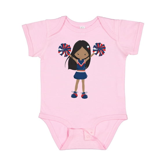 Inktastic African American Girl, Cheerleaders, Cheerleading Girls Baby Bodysuit
