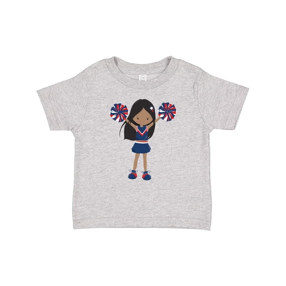 Inktastic African American Girl, Cheerleaders, Blue Uniform Girls Baby T-Shirt