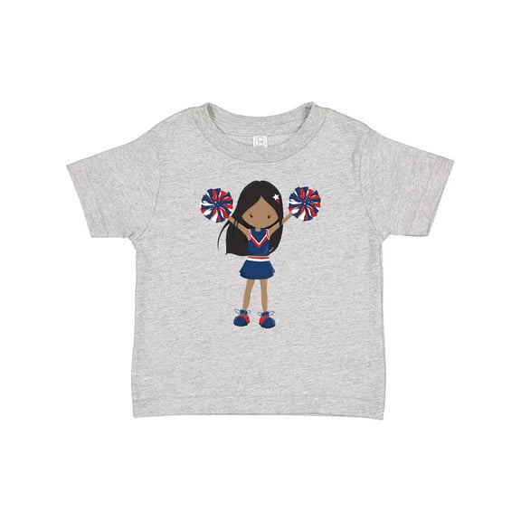 Inktastic African American Girl, Cheerleaders, Blue Uniform Girls Baby T-Shirt
