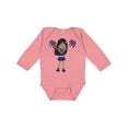 thumbnail image 1 of Inktastic African American Girl, Cheerleaders, Blue Uniform Girls Long Sleeve Baby Bodysuit, 1 of 5