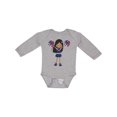 thumbnail image 1 of Inktastic African American Girl, Cheerleaders, Blue Uniform Girls Long Sleeve Baby Bodysuit, 1 of 5