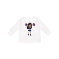 thumbnail image 1 of Inktastic African American Girl, Cheerleaders, Blue Uniform Girls Long Sleeve Toddler T-Shirt, 1 of 5