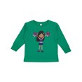 thumbnail image 1 of Inktastic African American Girl, Cheerleaders, Blue Uniform Girls Long Sleeve Toddler T-Shirt, 1 of 5
