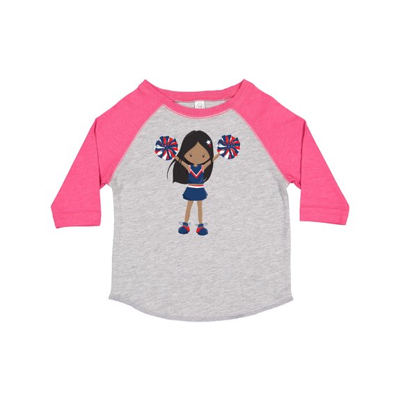 Inktastic African American Girl, Cheerleaders, Blue Uniform Girls Toddler T-Shirt