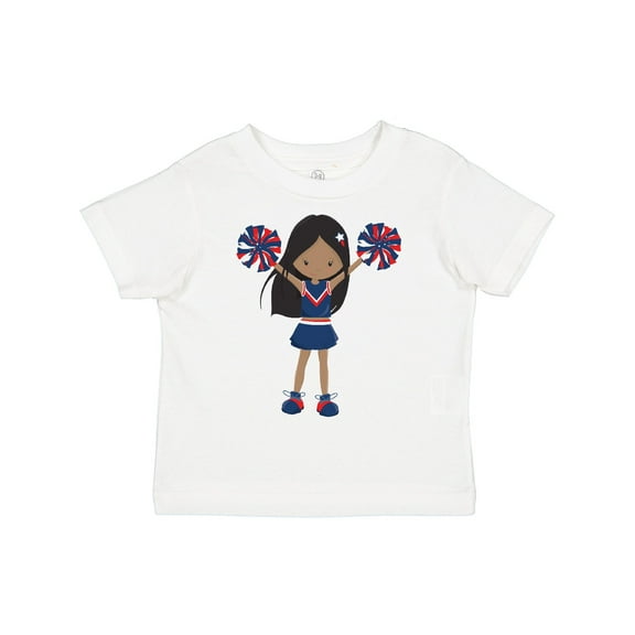 Inktastic African American Girl, Cheerleaders, Blue Uniform Girls Toddler T-Shirt