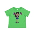 thumbnail image 1 of Inktastic African American Girl, Cheerleaders, Blue Uniform Girls Toddler T-Shirt, 1 of 5