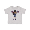 thumbnail image 1 of Inktastic African American Girl, Cheerleaders, Blue Uniform Girls Toddler T-Shirt, 1 of 5
