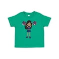 thumbnail image 1 of Inktastic African American Girl, Cheerleaders, Blue Uniform Girls Toddler T-Shirt, 1 of 5