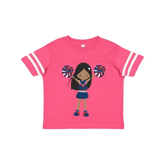 Inktastic African American Girl, Cheerleaders, Blue Uniform Girls Toddler T-Shirt
