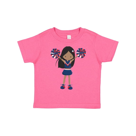 Inktastic African American Girl, Cheerleaders, Blue Uniform Girls Toddler T-Shirt
