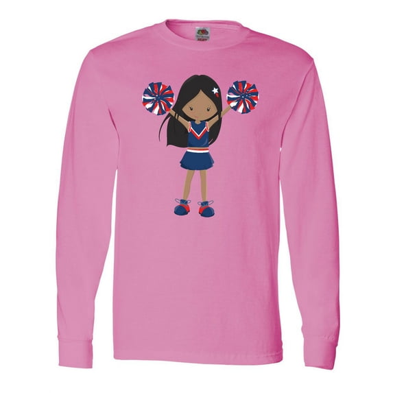 Inktastic African American Girl, Cheerleaders, Cheerleading Long Sleeve T-Shirt