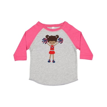 Inktastic African American Girl, Cheerleading, Cheerleaders Girls Toddler T-Shirt