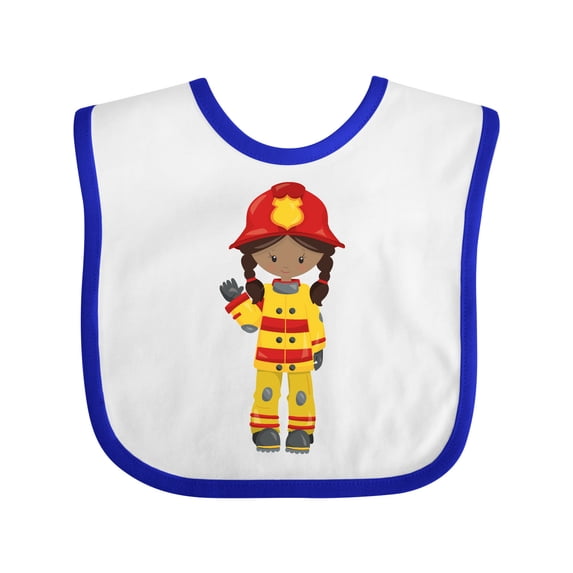 Inktastic African American Girl, Girl Fireman, Firefighter Girls Baby Bib