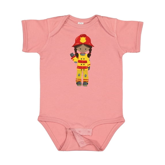 Inktastic African American Girl, Girl Fireman, Firefighter Girls Baby Bodysuit