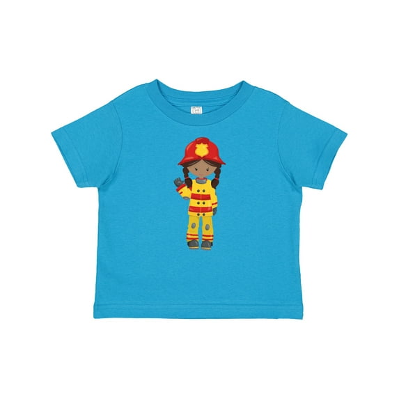 Inktastic African American Girl, Girl Fireman, Firefighter Girls Baby T-Shirt