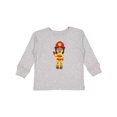 thumbnail image 1 of Inktastic African American Girl, Girl Fireman, Firefighter Girls Long Sleeve Toddler T-Shirt, 1 of 5