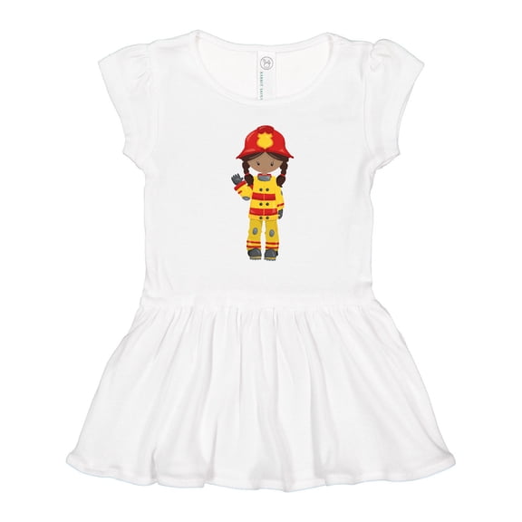 Inktastic African American Girl, Girl Fireman, Firefighter Girls Toddler Dress