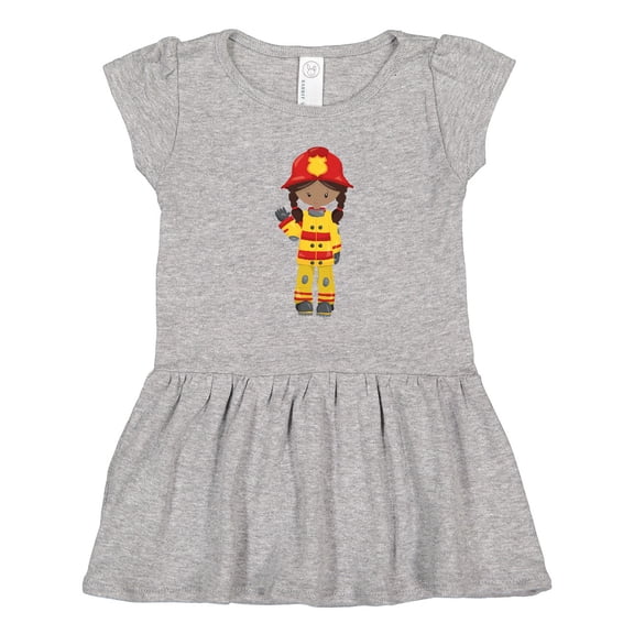 Inktastic African American Girl, Girl Fireman, Firefighter Girls Toddler Dress