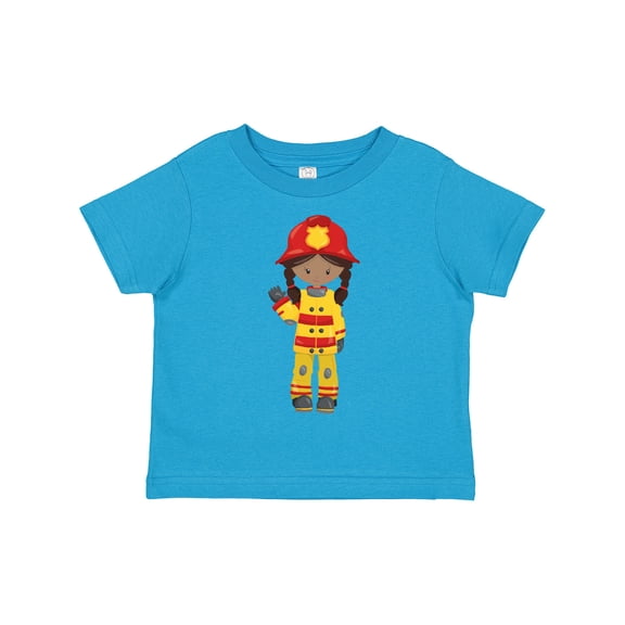Inktastic African American Girl, Girl Fireman, Firefighter Girls Toddler T-Shirt