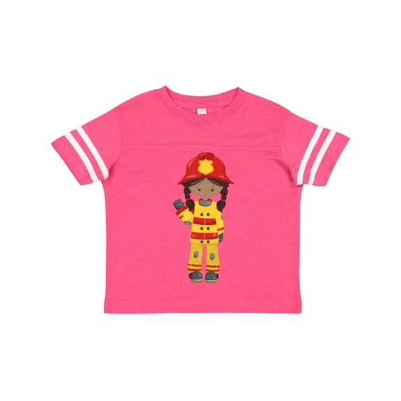 Inktastic African American Girl, Girl Fireman, Firefighter Girls Toddler T-Shirt