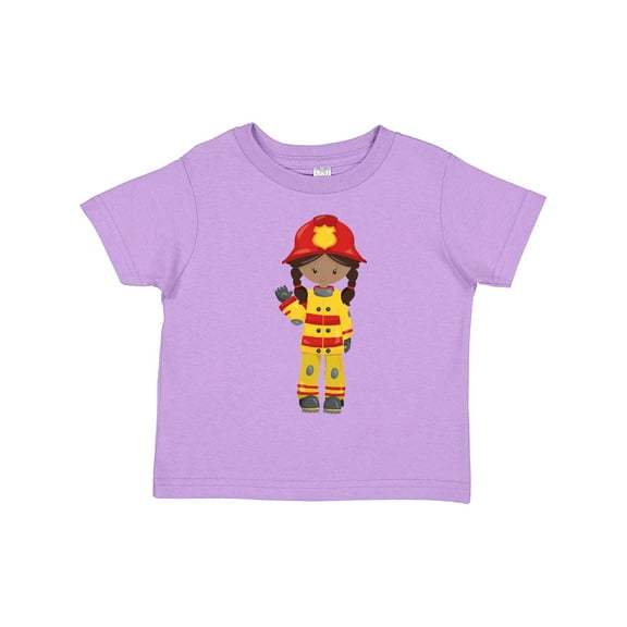 Inktastic African American Girl, Girl Fireman, Firefighter Girls Toddler T-Shirt