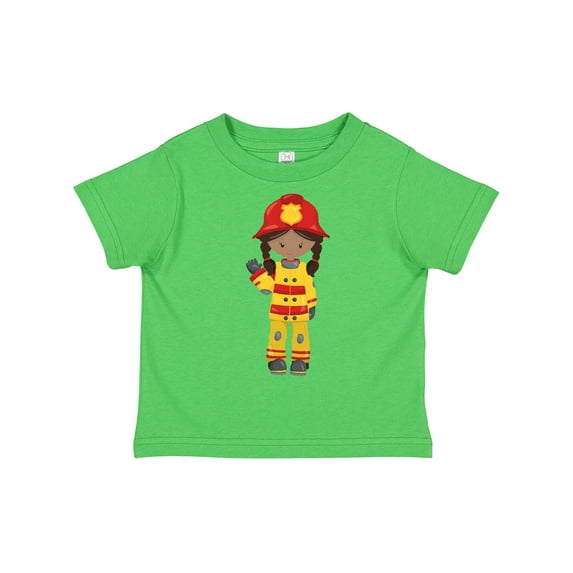 Inktastic African American Girl, Girl Fireman, Firefighter Girls Toddler T-Shirt