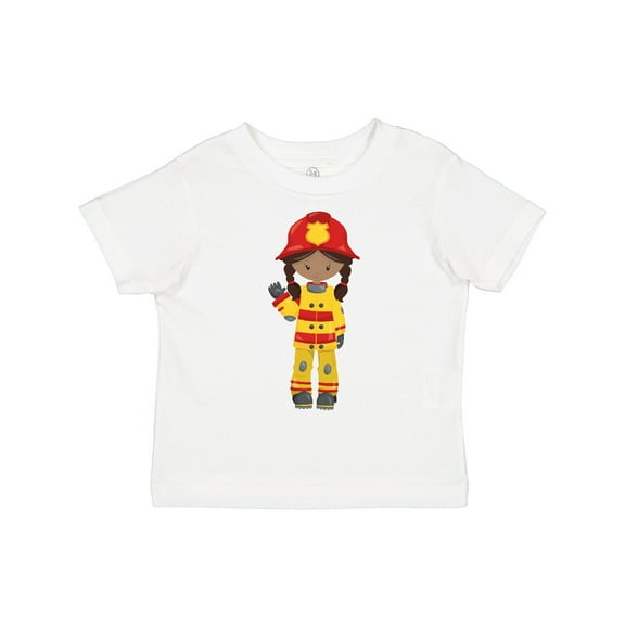 Inktastic African American Girl, Girl Fireman, Firefighter Girls Toddler T-Shirt