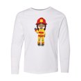 thumbnail image 1 of Inktastic African American Girl, Girl Fireman, Firefighter Long Sleeve Youth T-Shirt, 1 of 5
