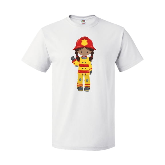 Inktastic African American Girl, Girl Fireman, Firefighter T-Shirt
