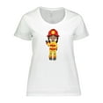 thumbnail image 1 of Inktastic African American Girl, Girl Fireman, Firefighter Women's Plus Size T-Shirt, 1 of 5
