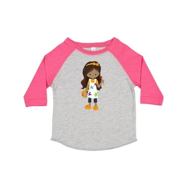 Inktastic African American Girl, Painter, Painting, Brush Girls Toddler T-Shirt