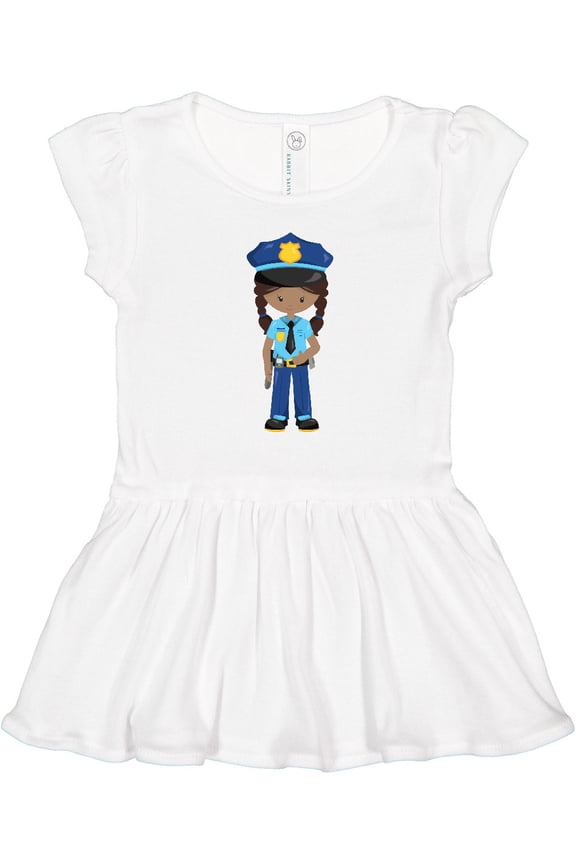 African American Girl, Police Girl, Police Uniform Girls Toddler Dress