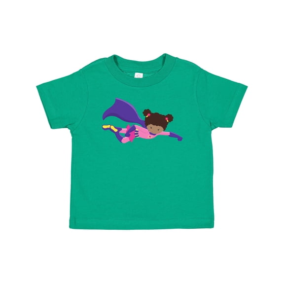 Inktastic African American Girl, Purple Cape, Superhero Girl Girls Baby T-Shirt