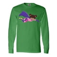 thumbnail image 1 of Inktastic African American Girl, Purple Cape, Superhero Girl Long Sleeve T-Shirt, 1 of 5