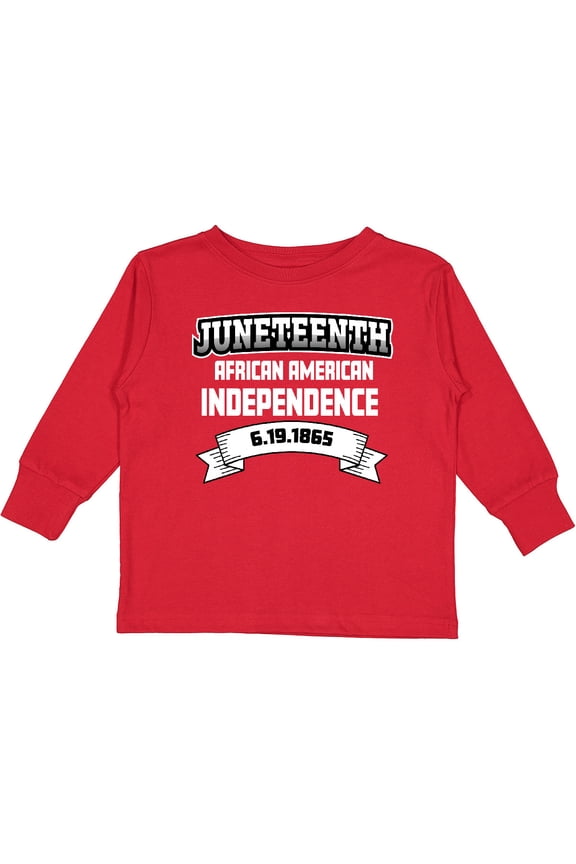 African American Independence Juneteenth Boys or Girls Long Sleeve Toddler T-Shirt
