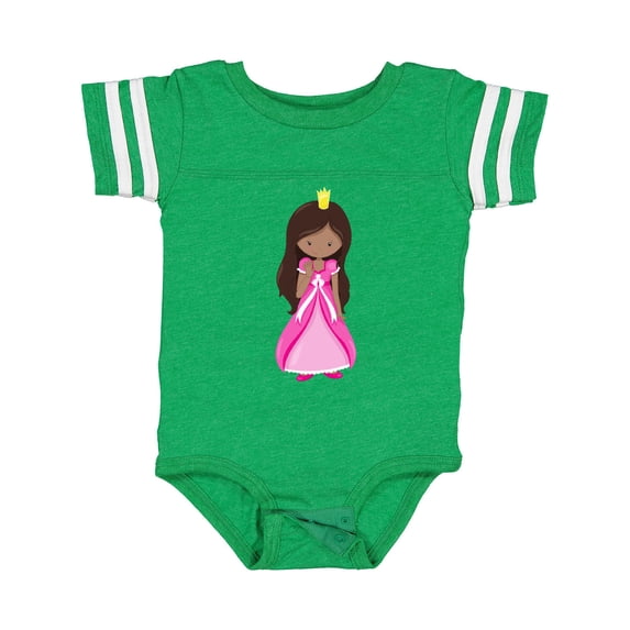 Inktastic African American Princess In Pink Dress Girls Baby Bodysuit