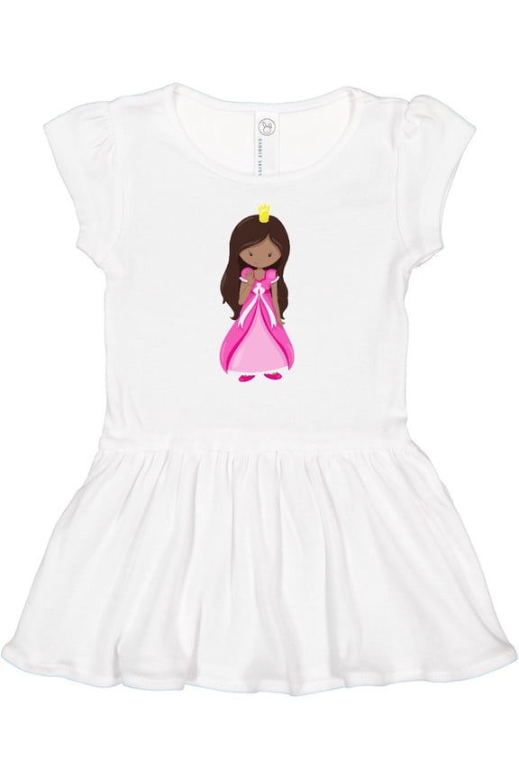 African American Princess In Pink Dress Girls Baby Dress