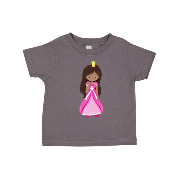 Inktastic African American Princess In Pink Dress Girls Toddler T-Shirt