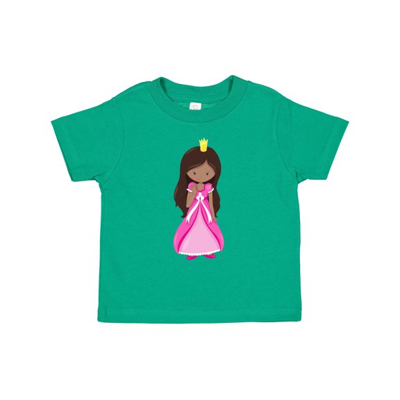 Inktastic African American Princess In Pink Dress Girls Toddler T-Shirt
