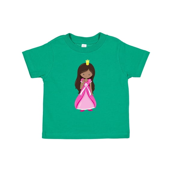 Inktastic African American Princess In Pink Dress Girls Toddler T-Shirt