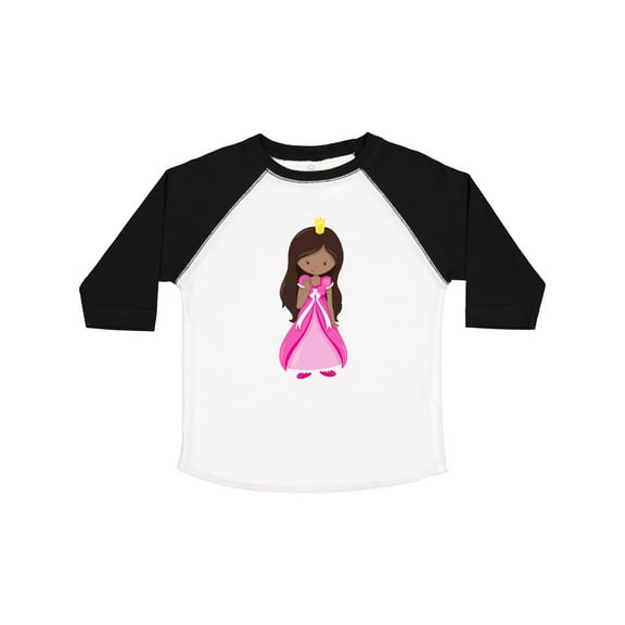 Inktastic African American Princess In Pink Dress Girls Toddler T-Shirt