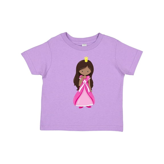 Inktastic African American Princess In Pink Dress Girls Toddler T-Shirt