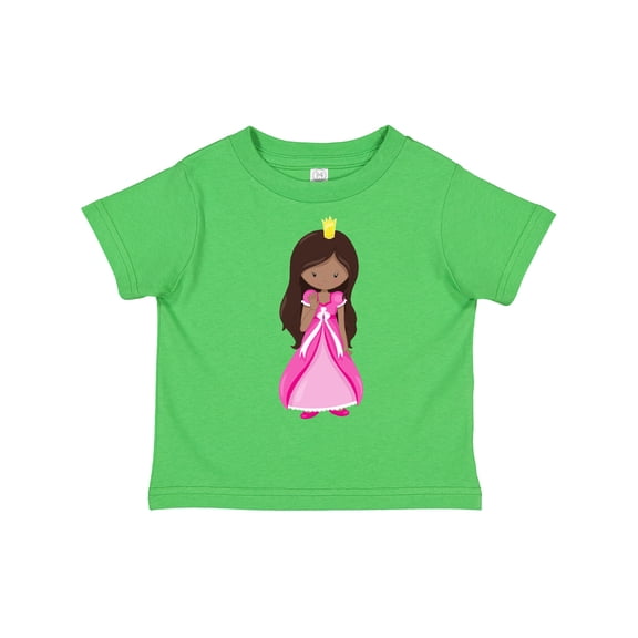 Inktastic African American Princess In Pink Dress Girls Toddler T-Shirt