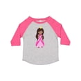 thumbnail image 1 of Inktastic African American Princess In Pink Dress Girls Toddler T-Shirt, 1 of 5