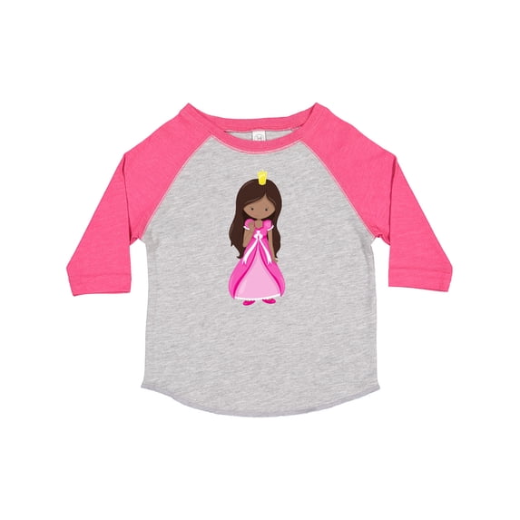 Inktastic African American Princess In Pink Dress Girls Toddler T-Shirt