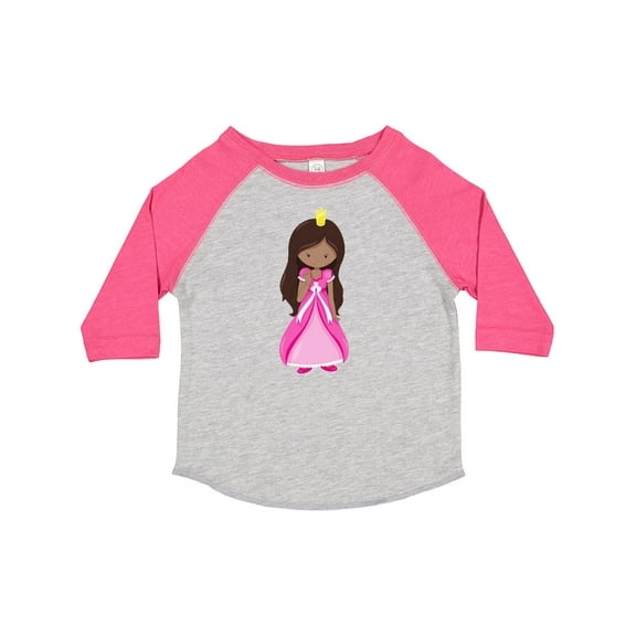Inktastic African American Princess In Pink Dress Girls Toddler T-Shirt