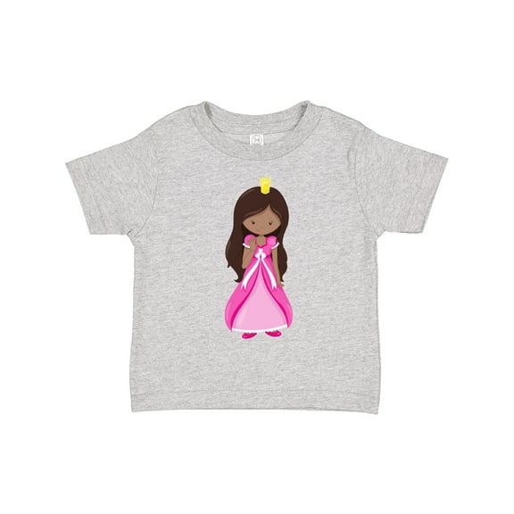 Inktastic African American Princess In Pink Dress Girls Toddler T-Shirt