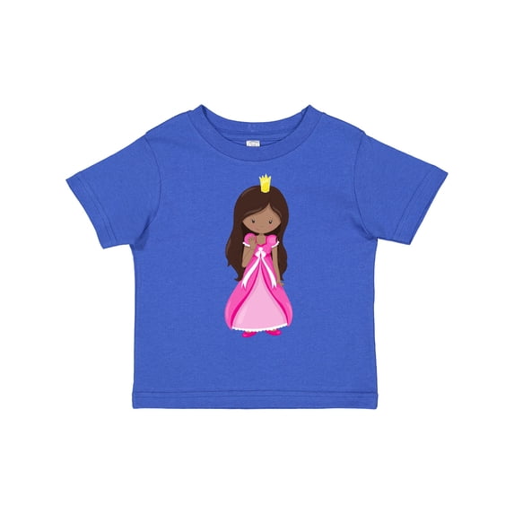 Inktastic African American Princess In Pink Dress Girls Toddler T-Shirt